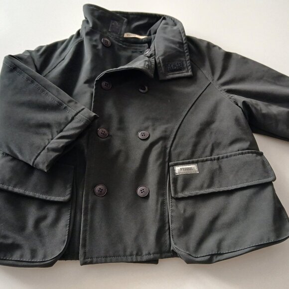 GIANFRANCO FERRE KIDS - Chic Black Trench Coat - 2T - Picture 1 of 8